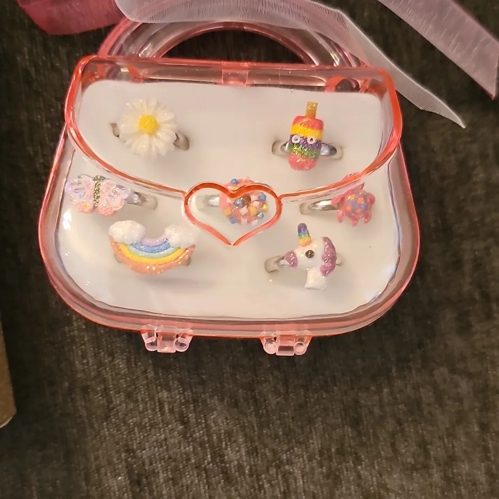 Kids' Gold and Pink Earring Sets